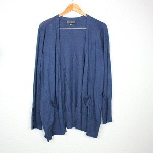 Eloquii Navy Blue Open Front Light Weight Knit Cardigan sz 22/24